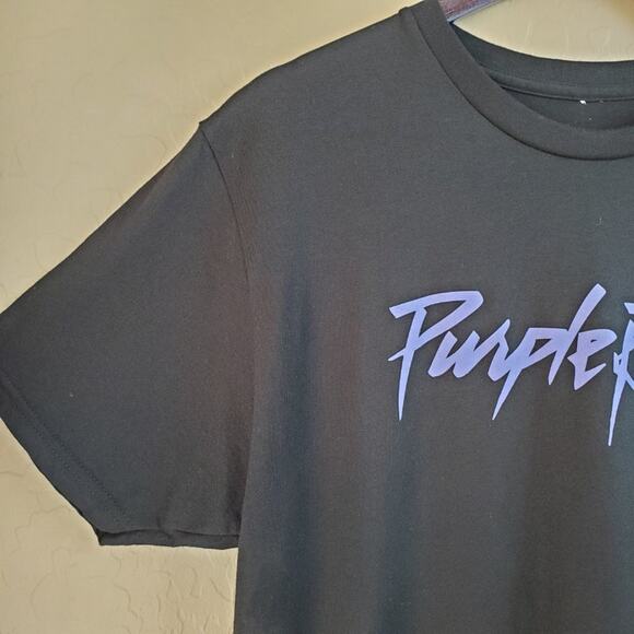 Prince Purple Rain Short Sleeve Black Graphic Tee - Picture 4 of 7